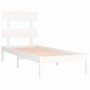 Estructura de cama individual madera maciza blanco 90x190 cm de , Camas y somieres - Ref: Foro24-3104639, Precio: 83,08 €, De...