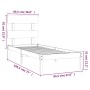 Estructura de cama individual madera maciza blanco 90x190 cm de , Camas y somieres - Ref: Foro24-3104639, Precio: 83,08 €, De...