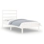 Estructura de cama individual madera maciza blanco 90x190 cm de , Camas y somieres - Ref: Foro24-3104899, Precio: 83,09 €, De...