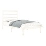 Estructura de cama individual madera maciza blanco 90x190 cm de , Camas y somieres - Ref: Foro24-3104899, Precio: 83,09 €, De...