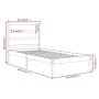 Estructura de cama individual madera maciza blanco 90x190 cm de , Camas y somieres - Ref: Foro24-3104899, Precio: 83,09 €, De...