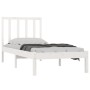 Estructura de cama madera maciza de pino blanco 90x190 cm de , Camas y somieres - Ref: Foro24-3105037, Precio: 87,16 €, Descu...