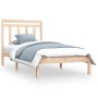 Estructura de cama madera maciza 90x190 cm de , Camas y somieres - Ref: Foro24-3105215, Precio: 84,01 €, Descuento: %