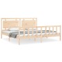 Estructura de cama con cabecero madera maciza 180x200 cm de , Camas y somieres - Ref: Foro24-3192181, Precio: 180,16 €, Descu...