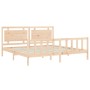 Estructura de cama con cabecero madera maciza 180x200 cm de , Camas y somieres - Ref: Foro24-3192181, Precio: 180,16 €, Descu...