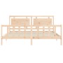 Estructura de cama con cabecero madera maciza 180x200 cm de , Camas y somieres - Ref: Foro24-3192181, Precio: 180,16 €, Descu...