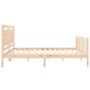 Estructura de cama con cabecero madera maciza 180x200 cm de , Camas y somieres - Ref: Foro24-3192181, Precio: 180,16 €, Descu...