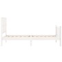 Estructura de cama con cabecero madera maciza blanco 90x190 cm de , Camas y somieres - Ref: Foro24-3192197, Precio: 108,90 €,...