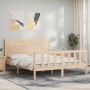 Estructura de cama con cabecero madera maciza 160x200 cm de , Camas y somieres - Ref: Foro24-3192761, Precio: 167,59 €, Descu...