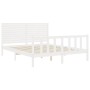 Estructura de cama con cabecero madera maciza blanco 160x200 cm de , Camas y somieres - Ref: Foro24-3193217, Precio: 177,83 €...