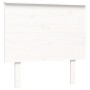 Estructura de cama con cabecero madera maciza blanco de , Camas y somieres - Ref: Foro24-3193367, Precio: 115,45 €, Descuento: %