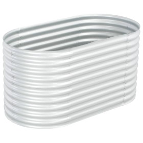 Arriate de acero galvanizado plateado 160x80x81 cm de vidaXL, Maceteros y jardineras - Ref: Foro24-45514, Precio: 114,12 €, D...