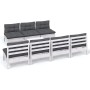 Muebles de jardín 8 piezas con cojines antracita madera pino de , Conjuntos de jardín - Ref: Foro24-3096137, Precio: 662,40 €...