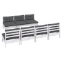 Muebles de jardín 8 piezas con cojines antracita madera pino de , Conjuntos de jardín - Ref: Foro24-3096137, Precio: 662,40 €...