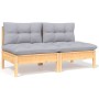 Juego de muebles de jardín 5 pzas y cojines madera maciza pino de , Conjuntos de jardín - Ref: Foro24-3096177, Precio: 377,75...