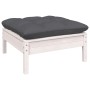 Muebles de jardín 4 pzas con cojines blanco madera de pino de , Conjuntos de jardín - Ref: Foro24-3096299, Precio: 334,36 €, ...
