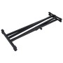 Set de soporte para teclado con doble refuerzo y taburete negro de vidaXL, Banquetas y taburetes - Ref: Foro24-70096, Precio:...