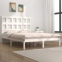 Estructura de cama madera maciza pino blanco 120x190 cm de , Camas y somieres - Ref: Foro24-3104449, Precio: 121,91 €, Descue...