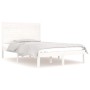 Estructura de cama doble pequeña madera maciza blanca 120x190cm de , Camas y somieres - Ref: Foro24-3104579, Precio: 145,76 €...