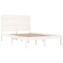 Estructura de cama doble pequeña madera maciza blanca 120x190cm de , Camas y somieres - Ref: Foro24-3104579, Precio: 145,76 €...