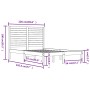 Estructura de cama doble pequeña madera maciza blanca 120x190cm de , Camas y somieres - Ref: Foro24-3104579, Precio: 145,76 €...