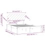 Estructura de cama de madera maciza 140x200 cm de , Camas y somieres - Ref: Foro24-3104868, Precio: 115,65 €, Descuento: %