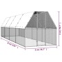 Jaula gallinero de exterior de acero galvanizado 2x8x2 m de , Jaulas y habitáculos para animales pequeños - Ref: Foro24-31543...