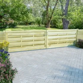 Puertas valla 2 uds madera pino impregnada 150x75 cm verde by vidaXL, garden gates - Ref: Foro24-45320, Price: 97,10 €, Disco...