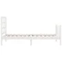 White solid wood bed frame with headboard 90x190 cm by , Beds and slatted bases - Ref: Foro24-3192067, Price: 99,00 €, Discou...