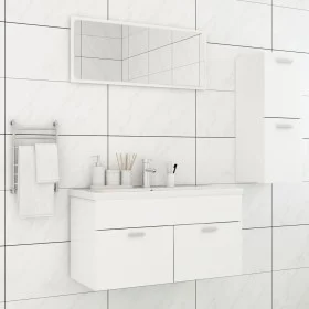 Juego de muebles de baño madera de ingeniería blanco de , Muebles de baño - Ref: Foro24-3071018, Precio: 113,97 €, Descuento: %