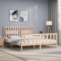 Estructura de cama de matrimonio con cabecero madera maciza de , Camas y somieres - Ref: Foro24-3192441, Precio: 165,99 €, De...