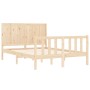 Estructura de cama con cabecero madera maciza 140x200 cm de , Camas y somieres - Ref: Foro24-3192621, Precio: 155,96 €, Descu...