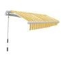 Toldo plegable de operación manual 300 cm amarillo y blanco de vidaXL, Toldos - Ref: Foro24-275558, Precio: 213,41 €, Descuen...