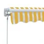 Toldo plegable de operación manual 300 cm amarillo y blanco de vidaXL, Toldos - Ref: Foro24-275558, Precio: 213,41 €, Descuen...