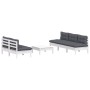 Muebles de jardín 6 pzas con cojines antracita madera de pino de , Conjuntos de jardín - Ref: Foro24-3096089, Precio: 477,70 ...