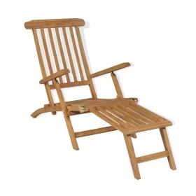 Tumbona con reposapiés madera maciza de teca de vidaXL, Tumbonas - Ref: Foro24-43800, Precio: 233,75 €, Descuento: %