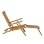 Tumbona con reposapiés madera maciza de teca de vidaXL, Tumbonas - Ref: Foro24-43800, Precio: 233,75 €, Descuento: %
