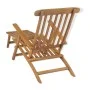 Tumbona con reposapiés madera maciza de teca de vidaXL, Tumbonas - Ref: Foro24-43800, Precio: 233,75 €, Descuento: %