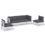 Muebles de jardín 5 pzas con cojines madera maciza de pino de , Conjuntos de jardín - Ref: Foro24-3096185, Precio: 436,14 €, ...