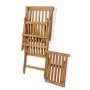 Tumbona con reposapiés madera maciza de teca de vidaXL, Tumbonas - Ref: Foro24-43800, Precio: 233,75 €, Descuento: %