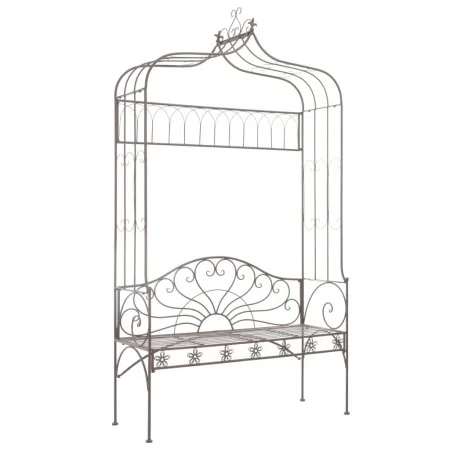 Banco de jardín metal marrón envejecido 122 cm de vidaXL, Bancos de jardín - Ref: Foro24-45435, Precio: 227,42 €, Descuento: %