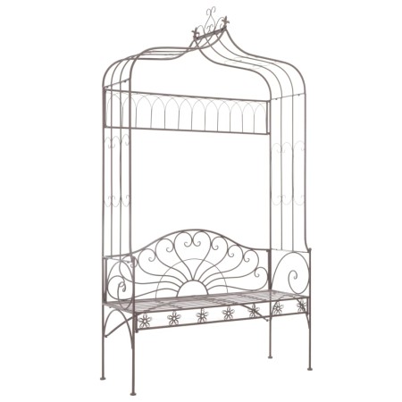 Banco de jardín metal marrón envejecido 122 cm de vidaXL, Bancos de jardín - Ref: Foro24-45435, Precio: 237,68 €, Descuento: %