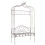 Banco de jardín metal marrón envejecido 122 cm de vidaXL, Bancos de jardín - Ref: Foro24-45435, Precio: 237,68 €, Descuento: %
