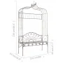 Banco de jardín metal marrón envejecido 122 cm de vidaXL, Bancos de jardín - Ref: Foro24-45435, Precio: 227,42 €, Descuento: %