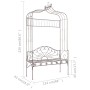 Banco de jardín metal marrón envejecido 122 cm de vidaXL, Bancos de jardín - Ref: Foro24-45435, Precio: 237,68 €, Descuento: %