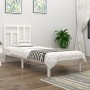 Estructura de cama madera maciza de pino blanco 90x190 cm de , Camas y somieres - Ref: Foro24-3104509, Precio: 86,16 €, Descu...