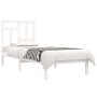 Estructura de cama madera maciza de pino blanco 90x190 cm de , Camas y somieres - Ref: Foro24-3104509, Precio: 86,16 €, Descu...