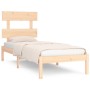 Estructura de cama madera maciza 90x190 cm de , Camas y somieres - Ref: Foro24-3104638, Precio: 79,36 €, Descuento: %