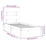 Estructura de cama madera maciza 90x190 cm de , Camas y somieres - Ref: Foro24-3104638, Precio: 79,36 €, Descuento: %