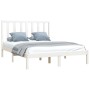 Estructura de cama madera maciza pino blanco 120x190 cm de , Camas y somieres - Ref: Foro24-3105131, Precio: 118,98 €, Descue...